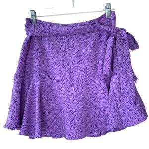 Stradivarius Purple Polka Dot Women's Skirt pants